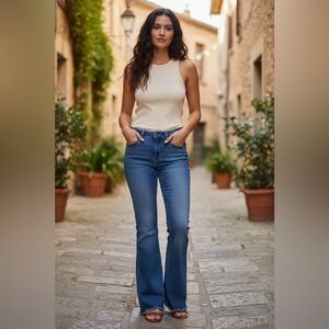 Edgley Women’s Mid-Rise Slim Bootcut Jeans Size 6 | Trendy, Pre-Owned